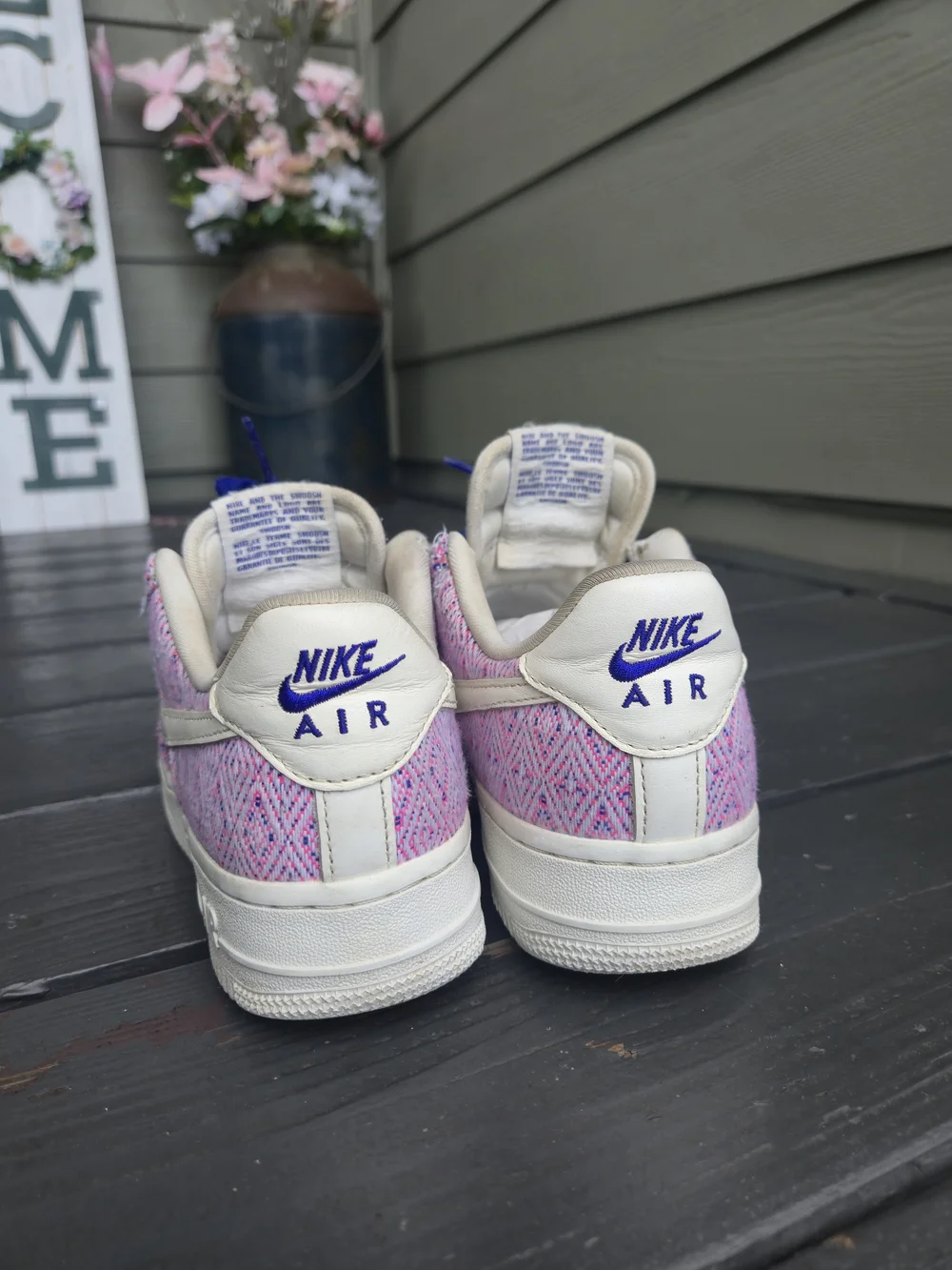 Nike Air Force 1 Low Pink 'Woven Together' Sneakers - Picture 12 of 14